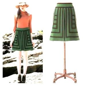 Anthropologie Maeve green skirt